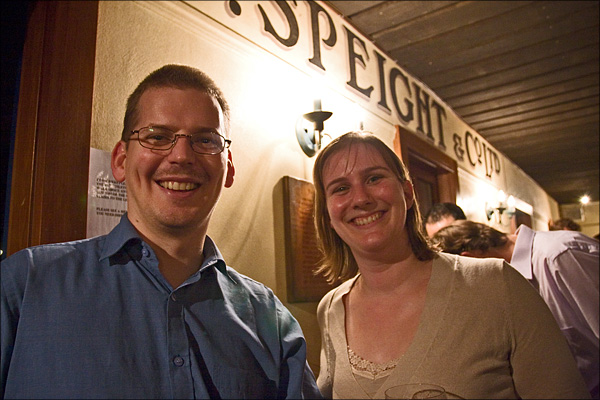 Danny and Keryn at the Speight's Ale House.