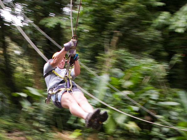 Matt on the Tarzan swing.