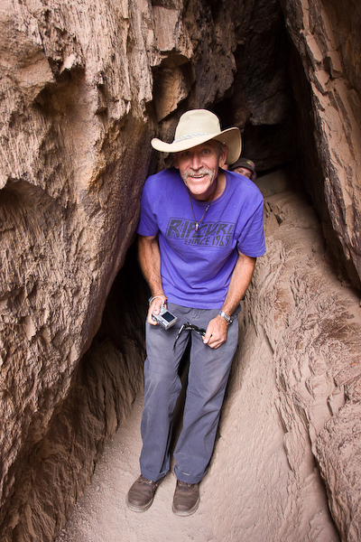 Albert walks through the Inka tunnel